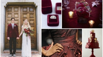Màu đỏ rượu vang 'thống trị' đám cưới 2015