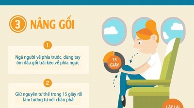 Bài tập thư giãn hữu ích trên máy bay