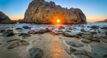 Mơ màng cùng bãi biển tím Pfeiffer beach