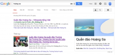 Google không công nhận quần đảo Hoàng Sa thuộc Trung Quốc