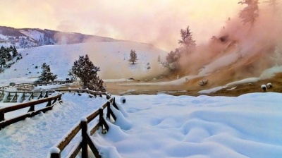 Yellowstone khác lạ vào mùa đông